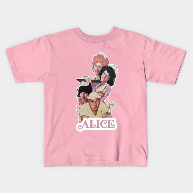 Alice '70s TV Show Kids T-Shirt by RetroZest